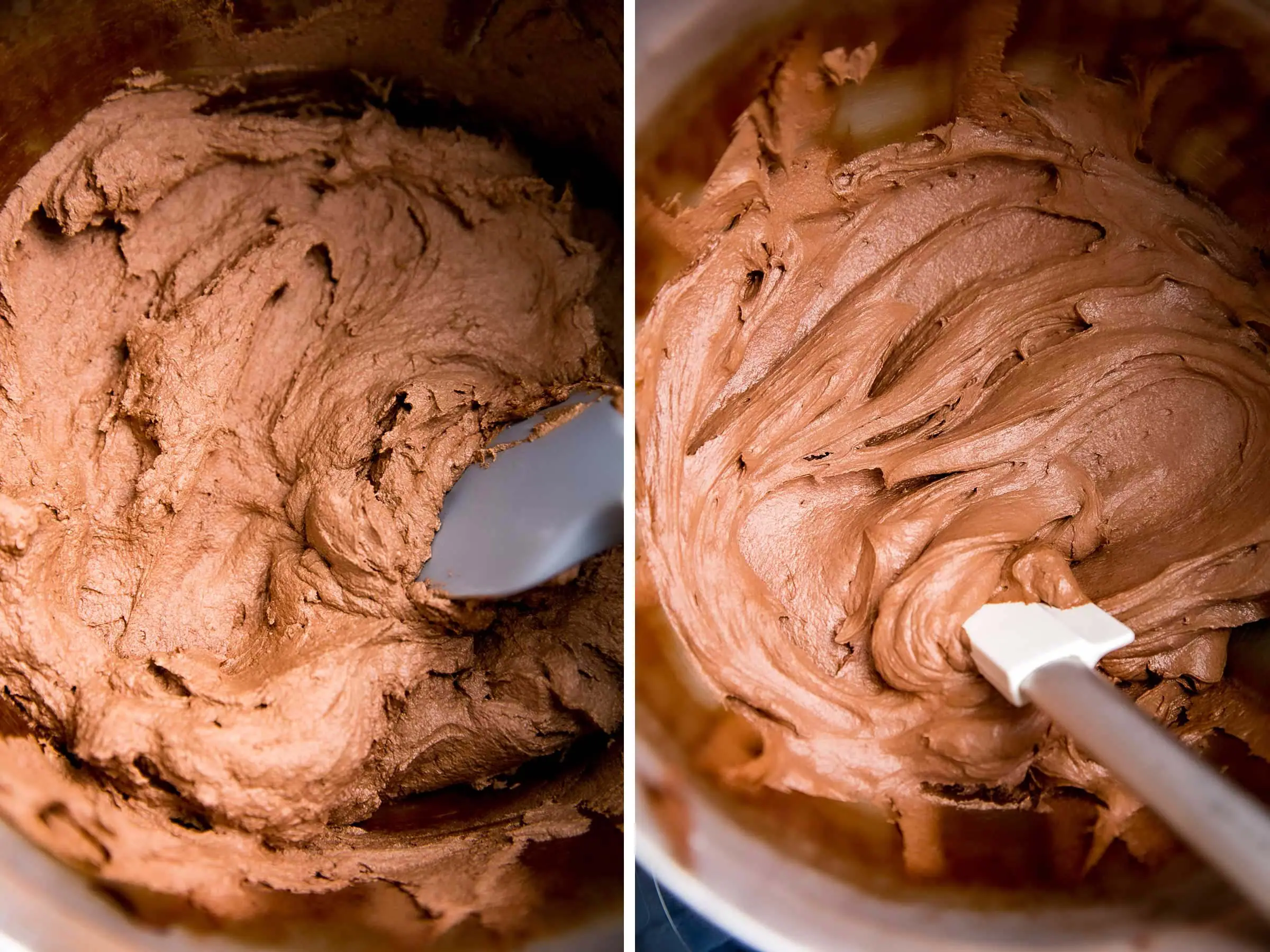 Chocolate cupcake with chocolate buttercream swirl and mini chocolate chips.