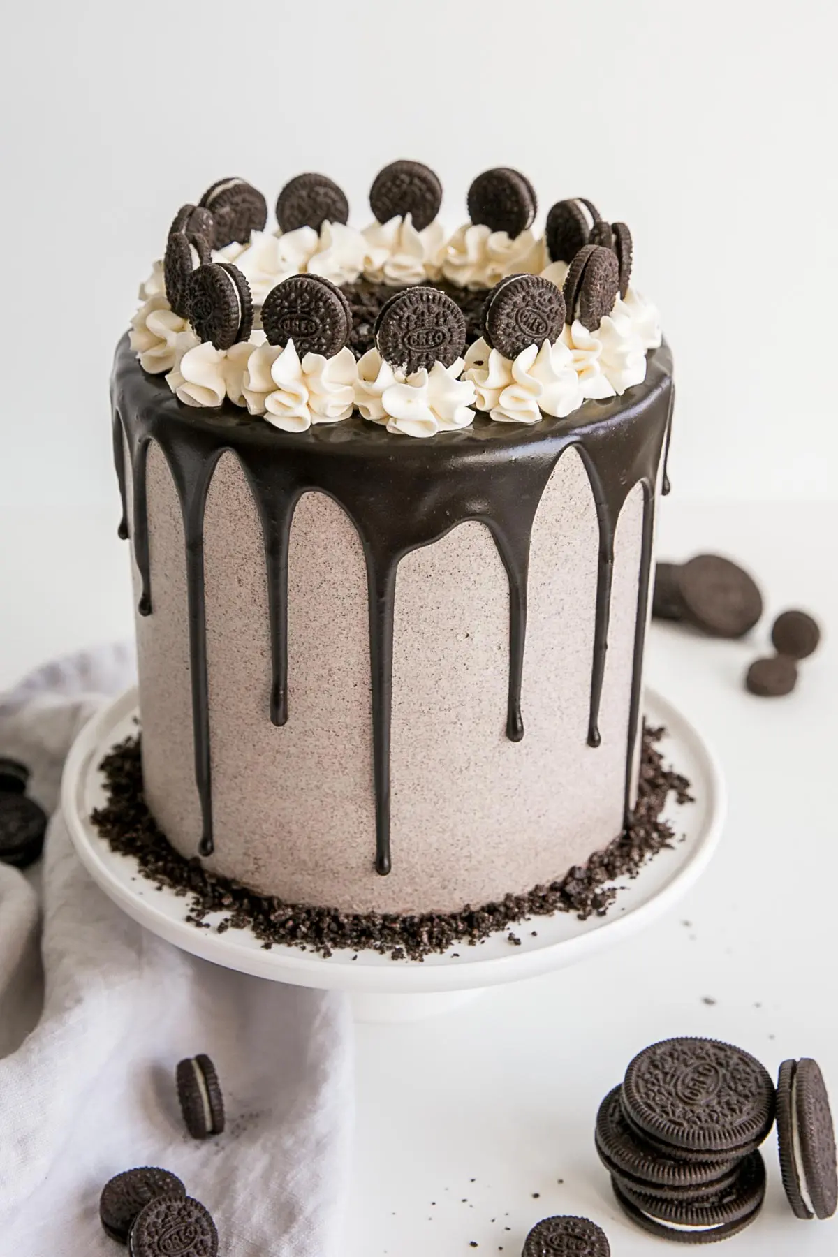 Cookies and cream cake with Oreo buttercream