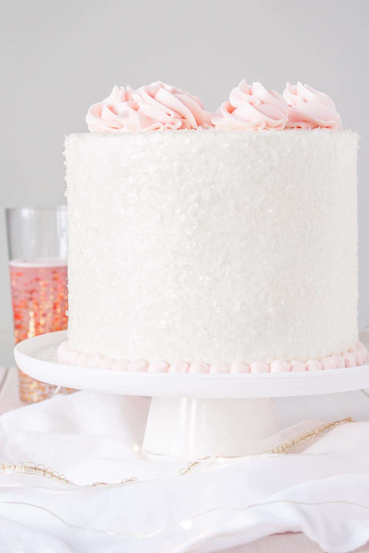 This Pink Champagne Cake is the perfect way to celebrate any occasion or holiday!