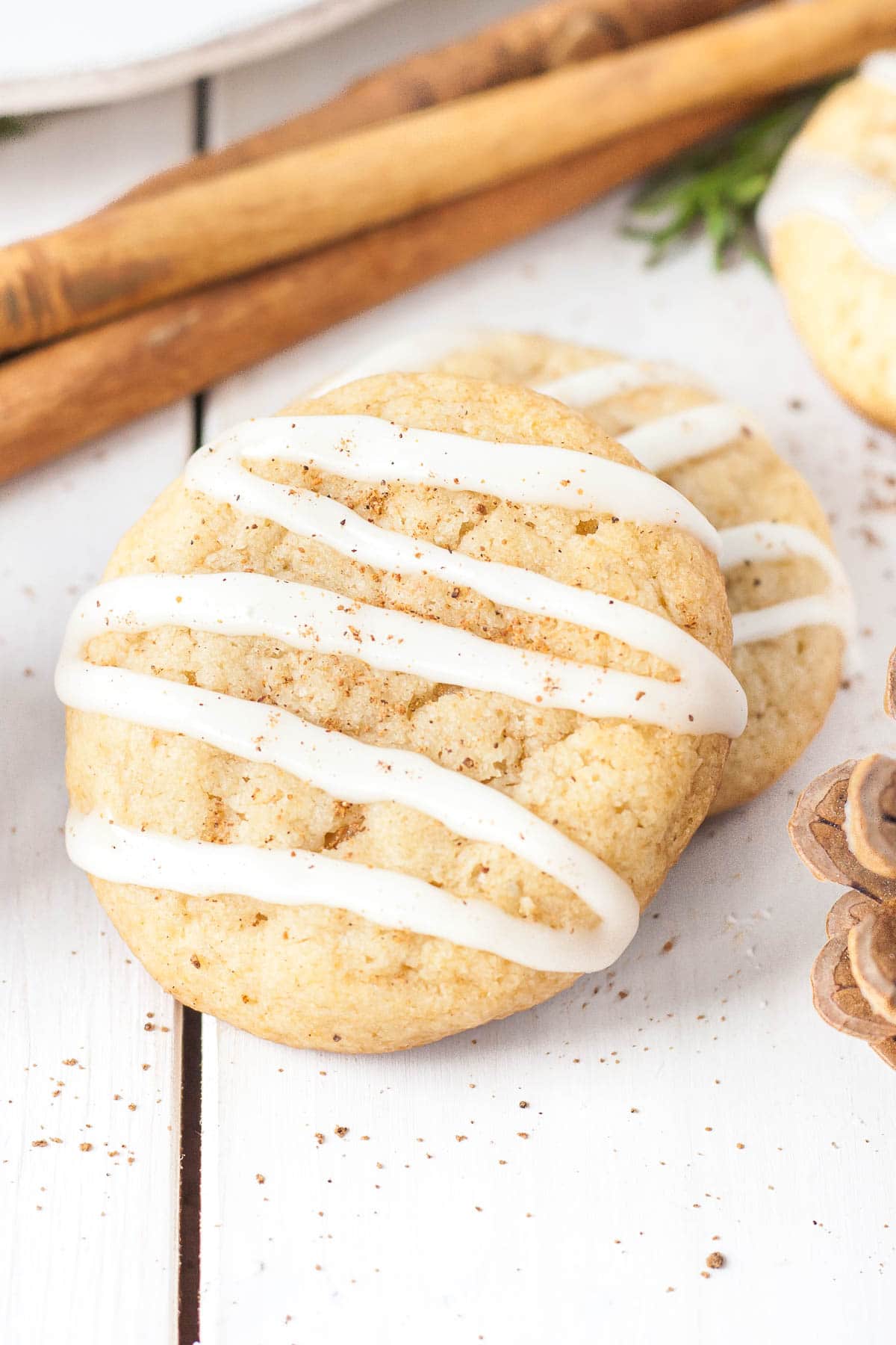 Close up of a cookies.