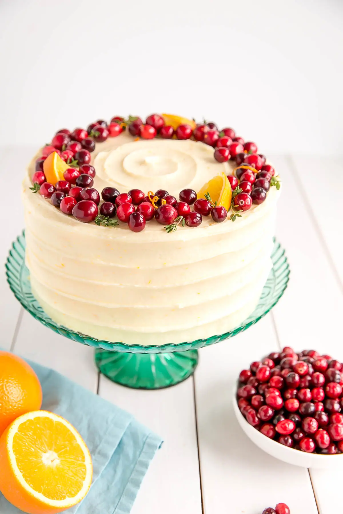 A cake with fruit on top of a table