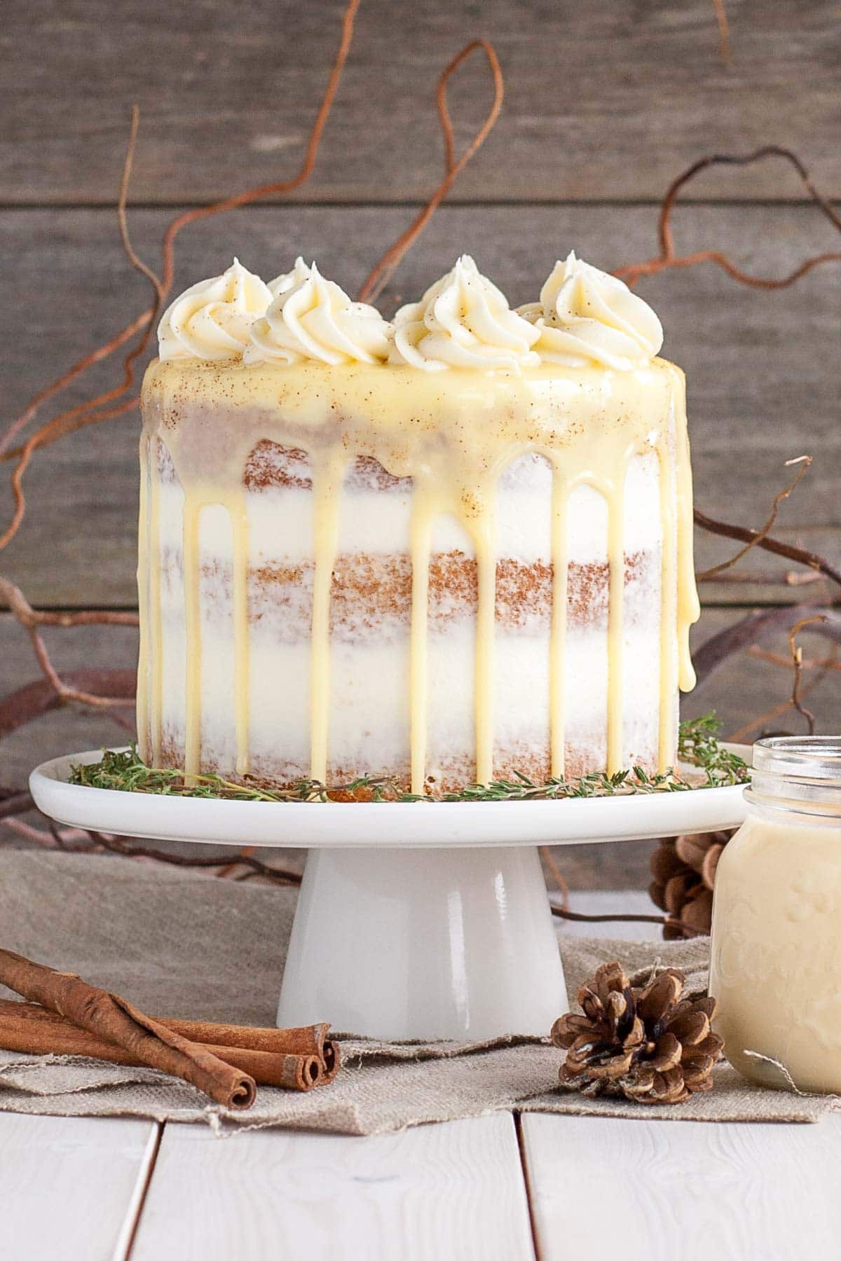 This eggnog cake is the perfect cake for the holiday season!