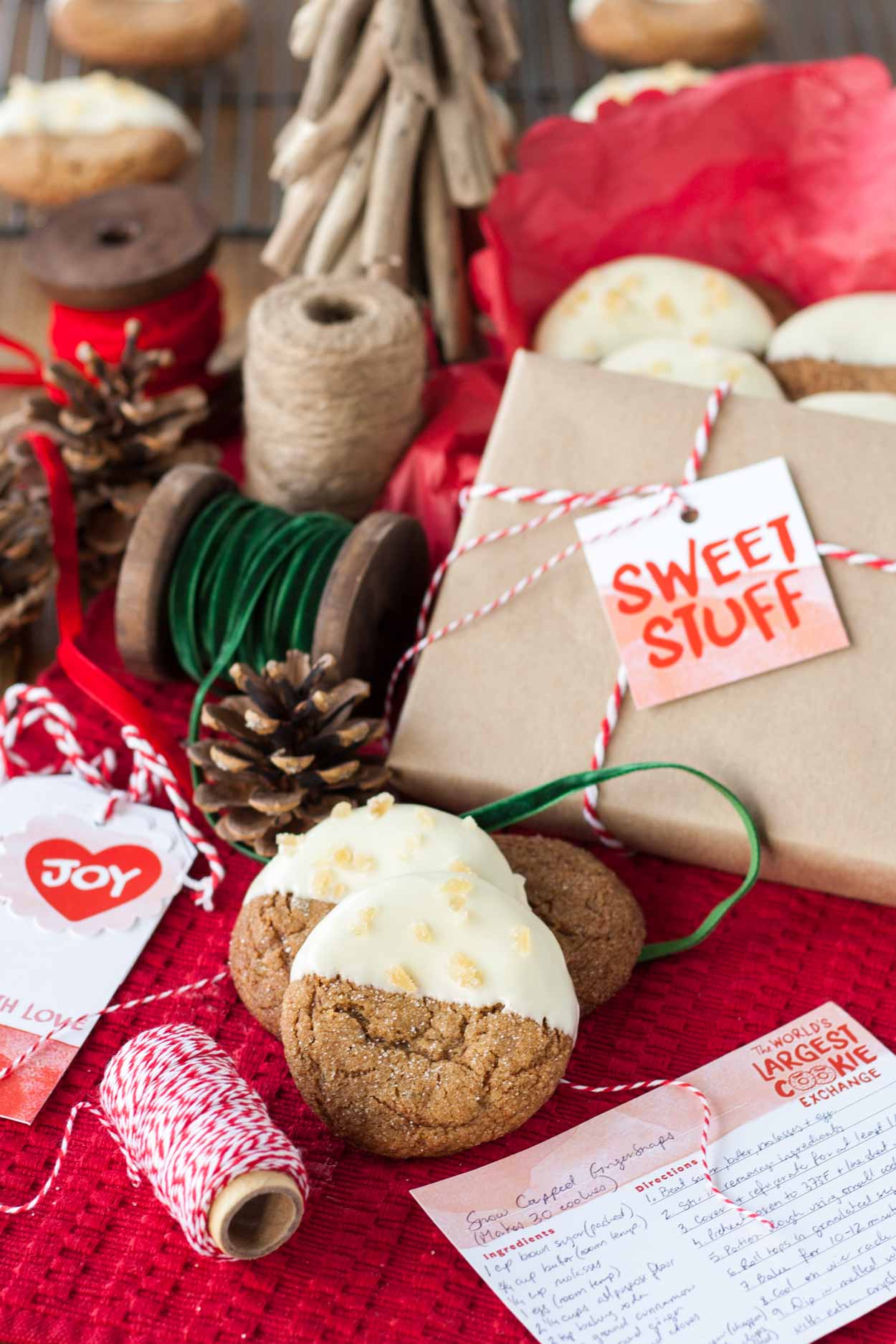 These Snow Capped Gingersnaps are the perfect Christmas cookies! 