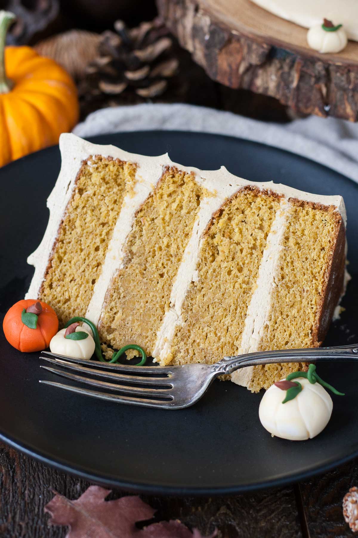 Slice of Pumpkin Spice Latte Cake