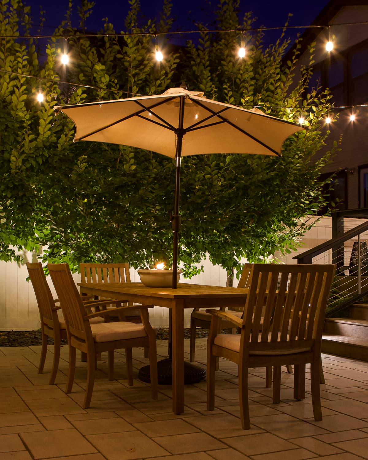 How to add patio string lights