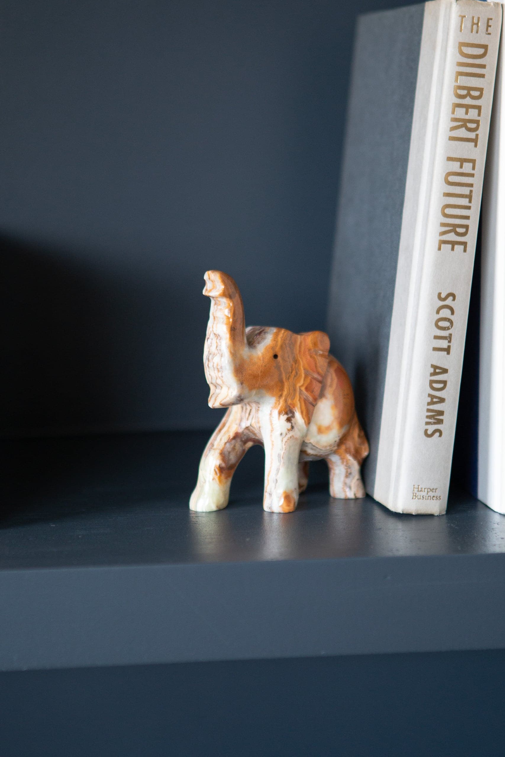 Small elephant bookend