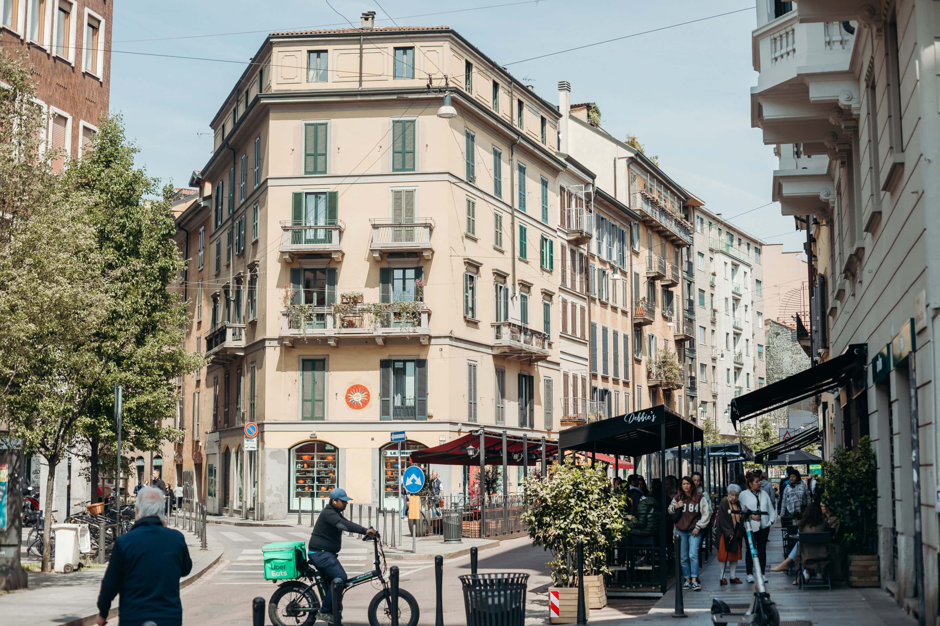 Checking out the Brera neighborhood in Milan