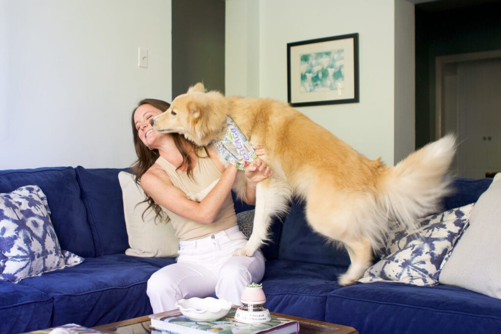 Molly and Murray in her living room