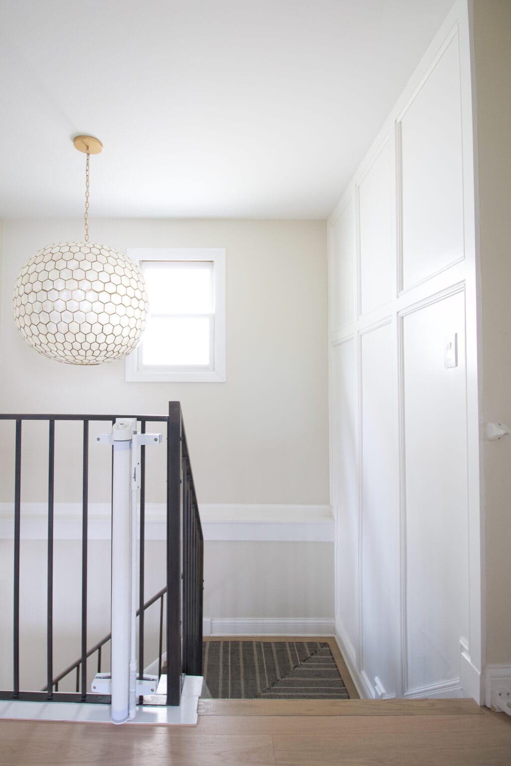 Our new stairwell accent wall