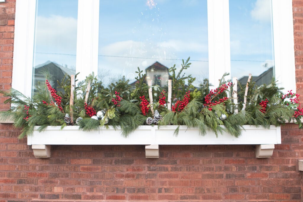 My Christmas front window box