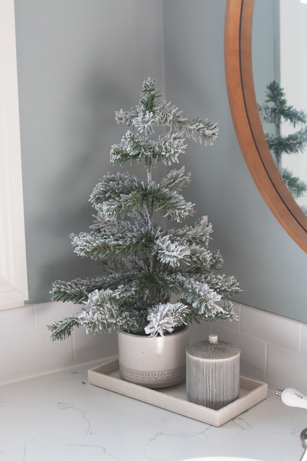 Christmas tree in the bathroom