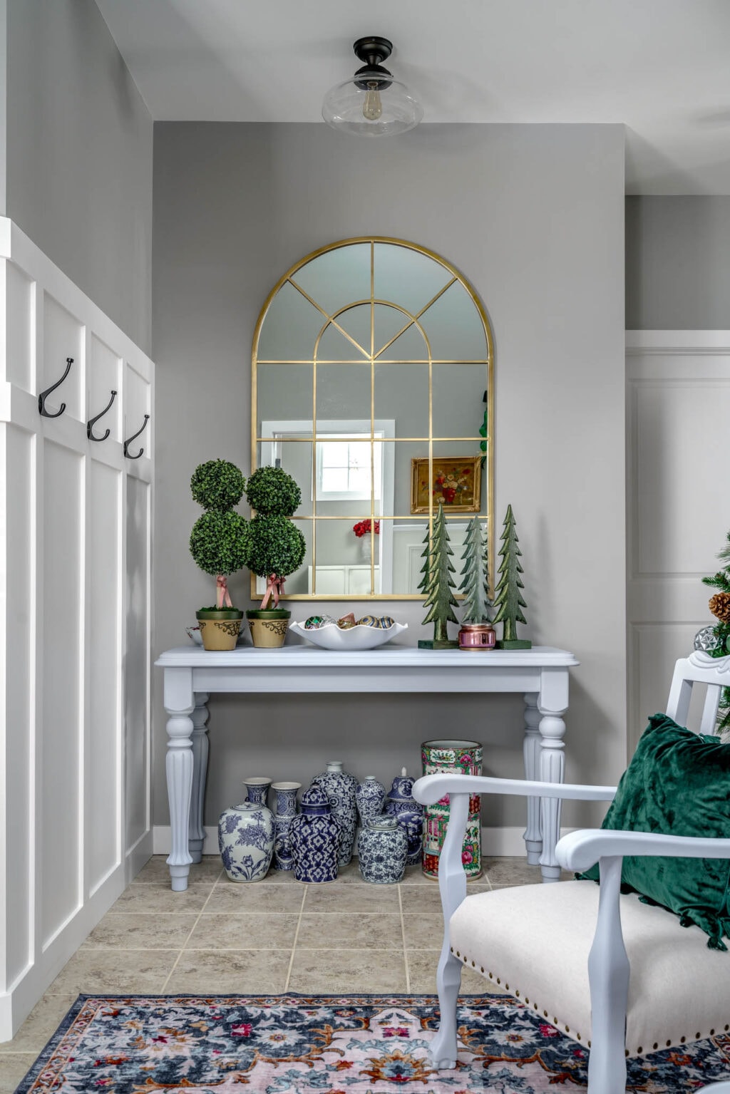 A holiday entryway