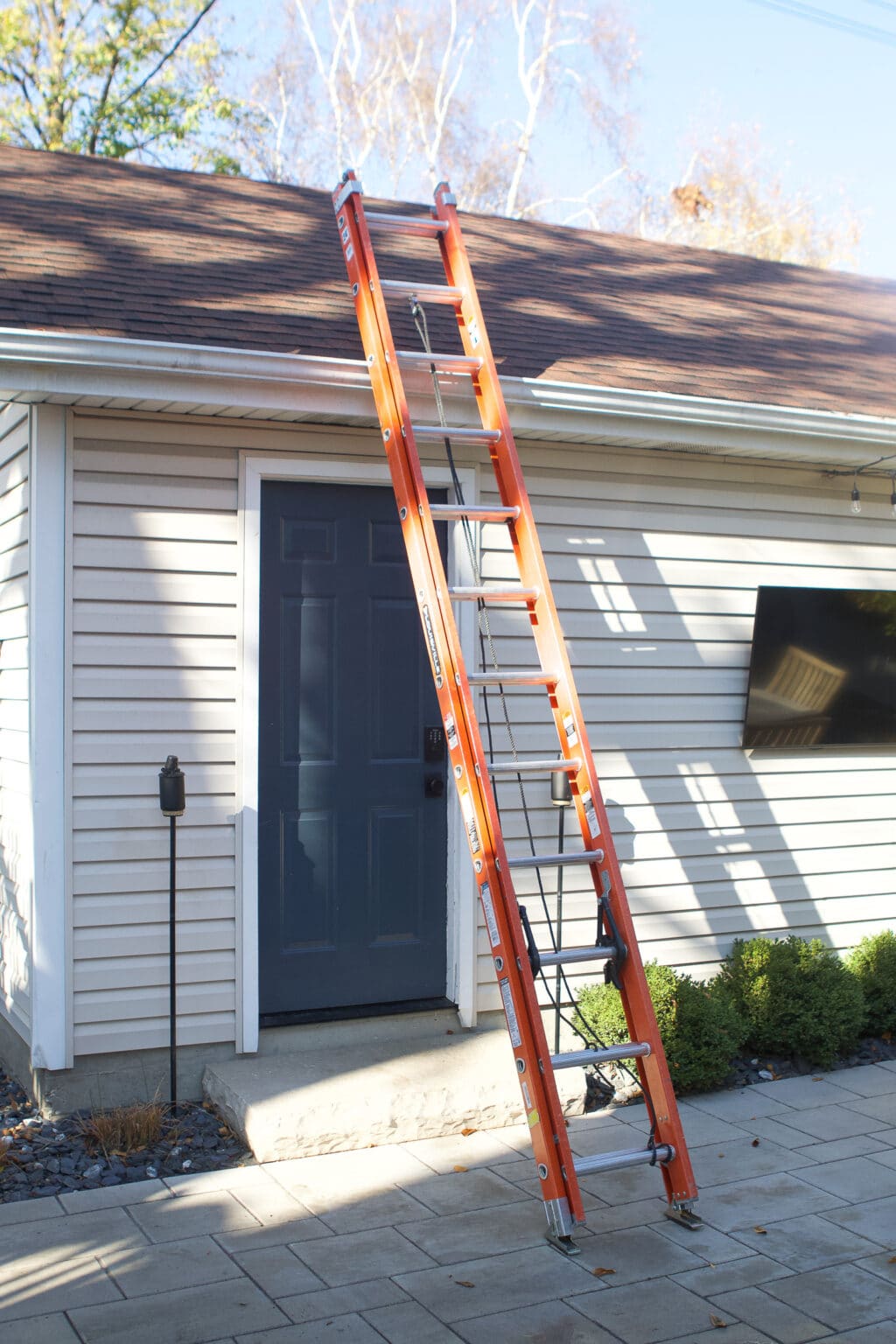 A 24 foot extension ladder from Sunbelt Rentals