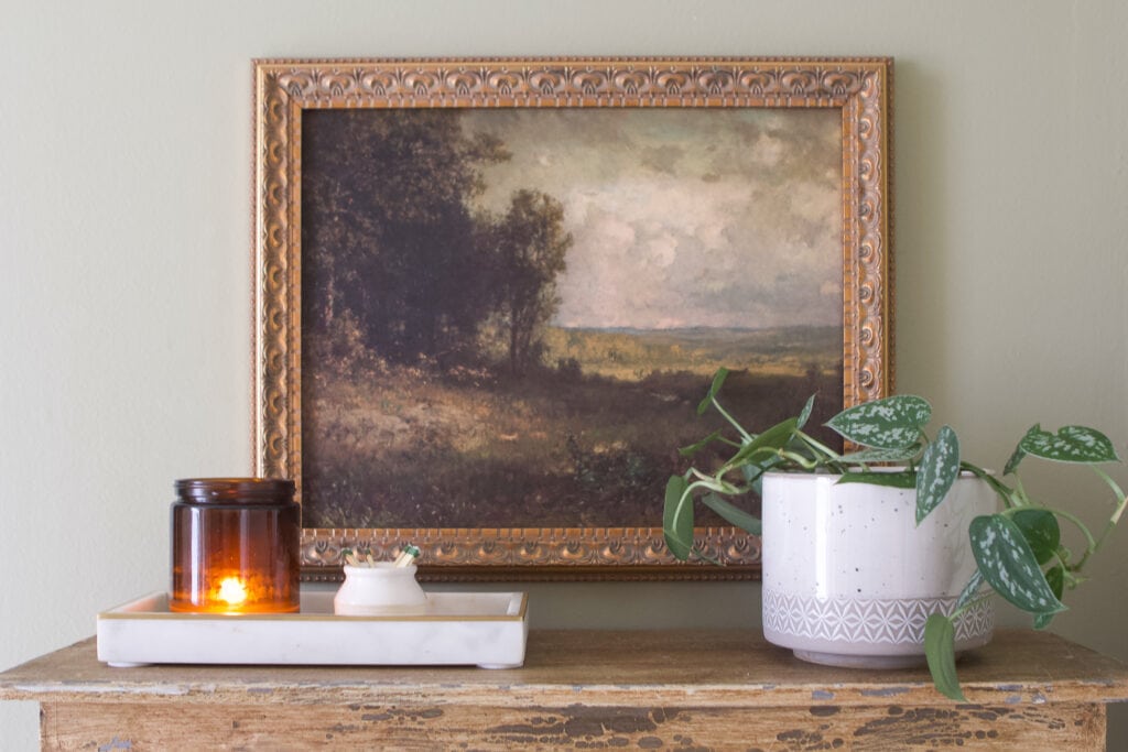 Hanging vintage art prints around your home