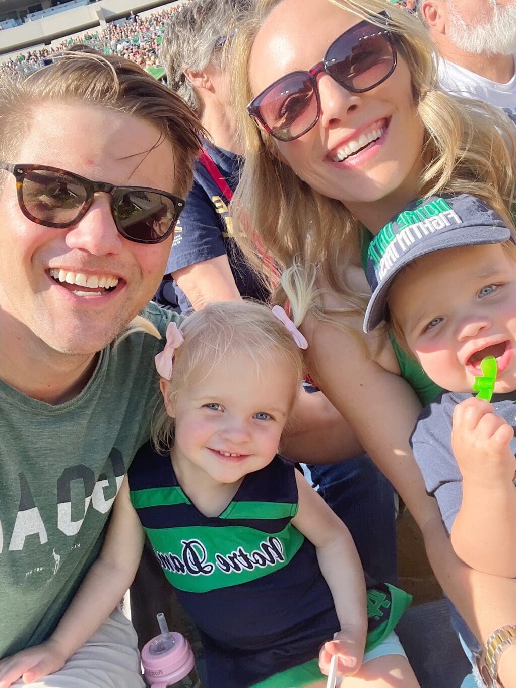 Our family at the Notre Dame game