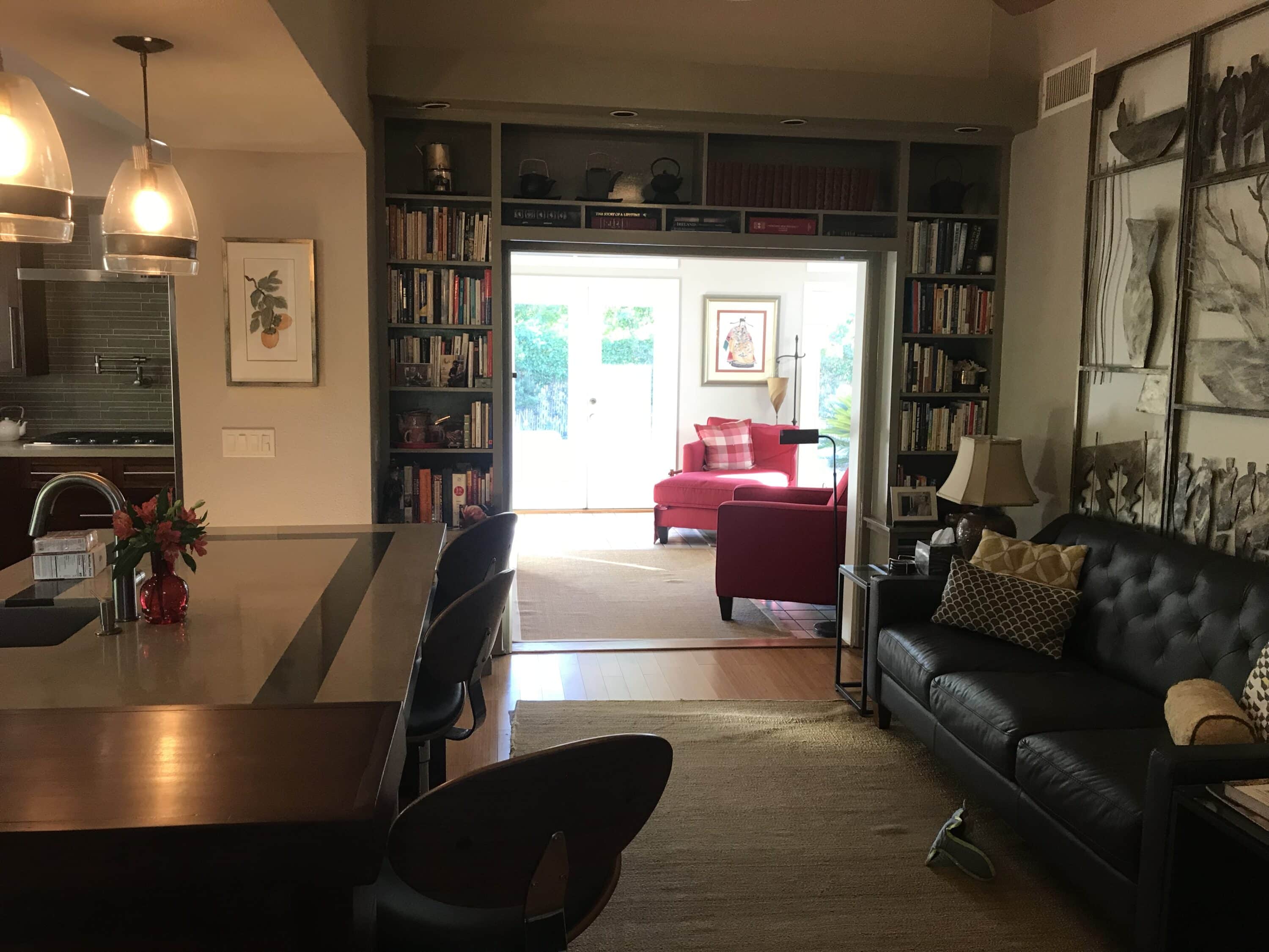 Kitchen and family room space