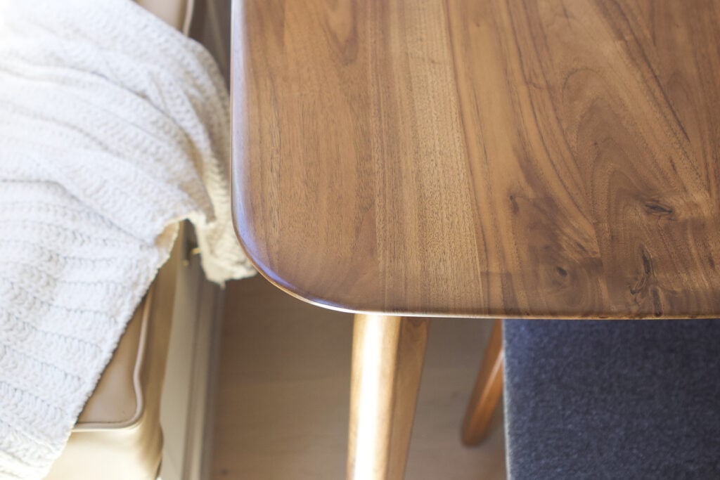 Rounded edges on my dining table