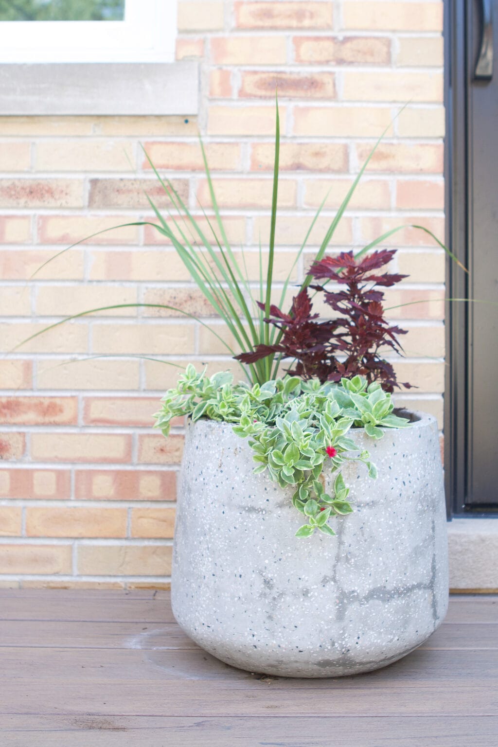 My fall planter on the back deck