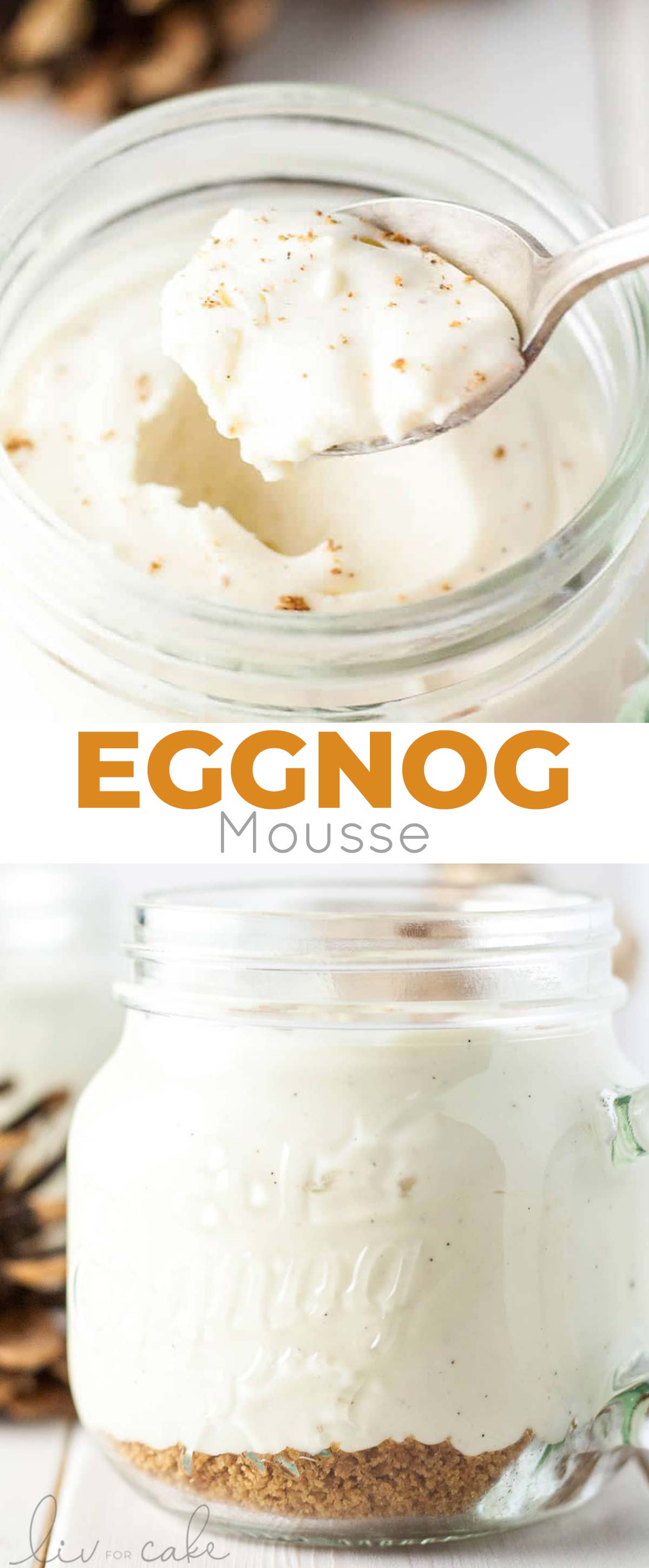 eggnog mousse collage