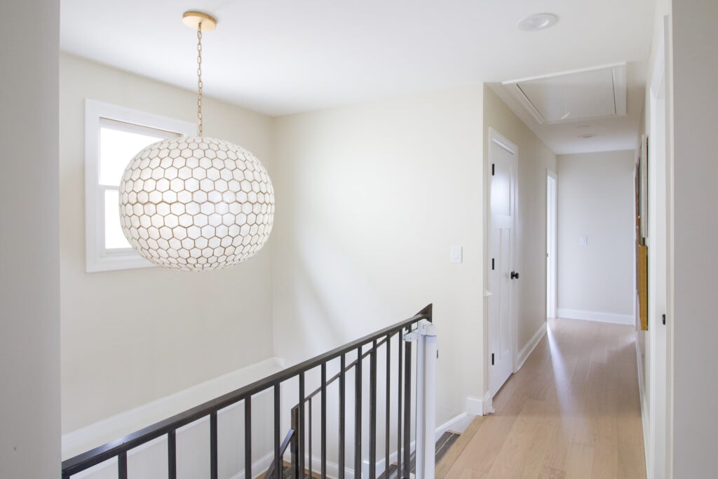 The blank stairwell in our hallway