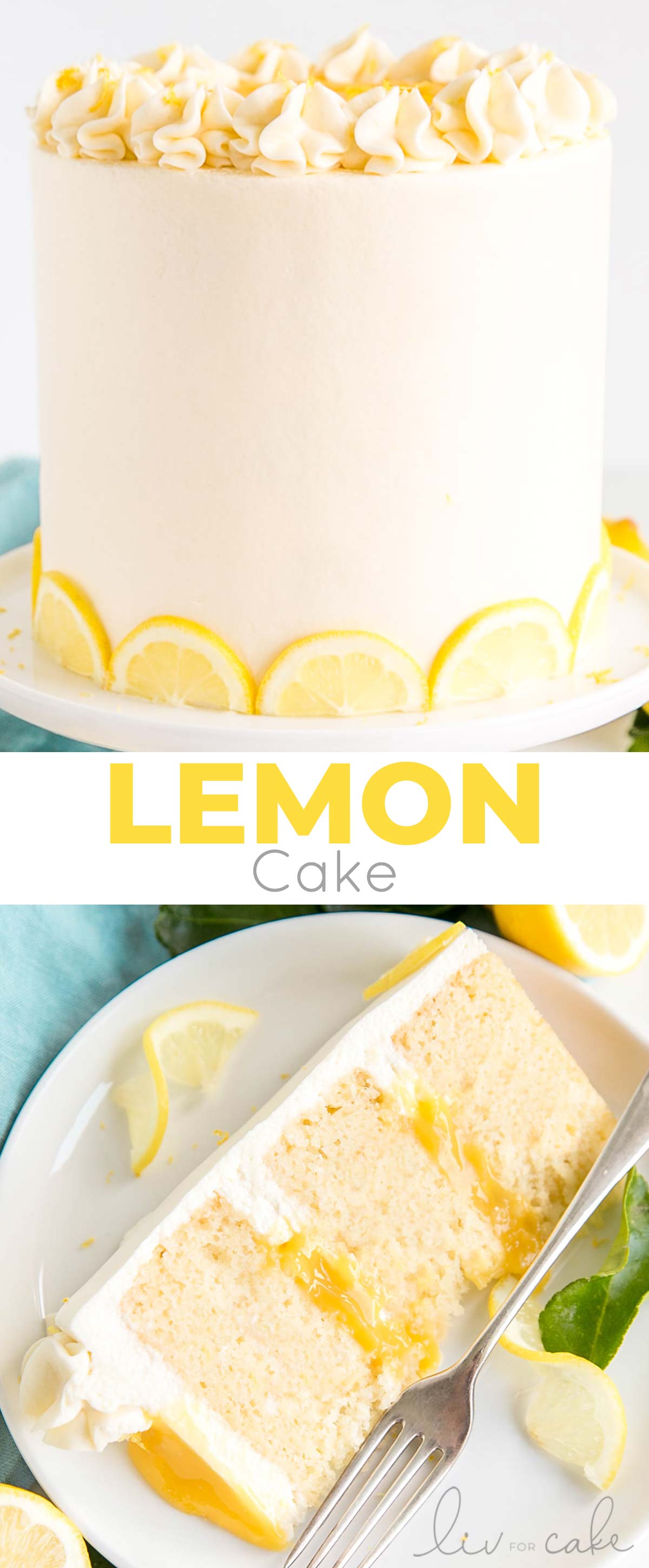 Lemon cake photo collage