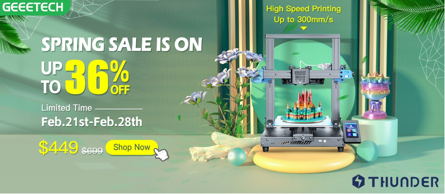 Up to 36% Off, Geeetech High speed 3D Printer for Spring Sale