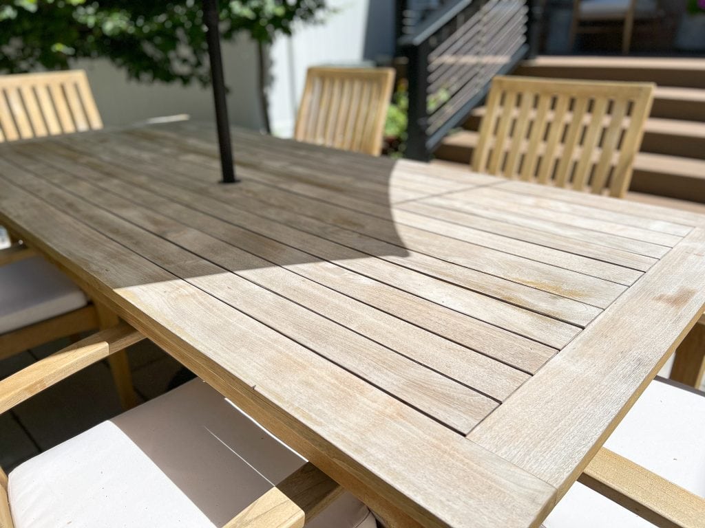 Teak outdoor table