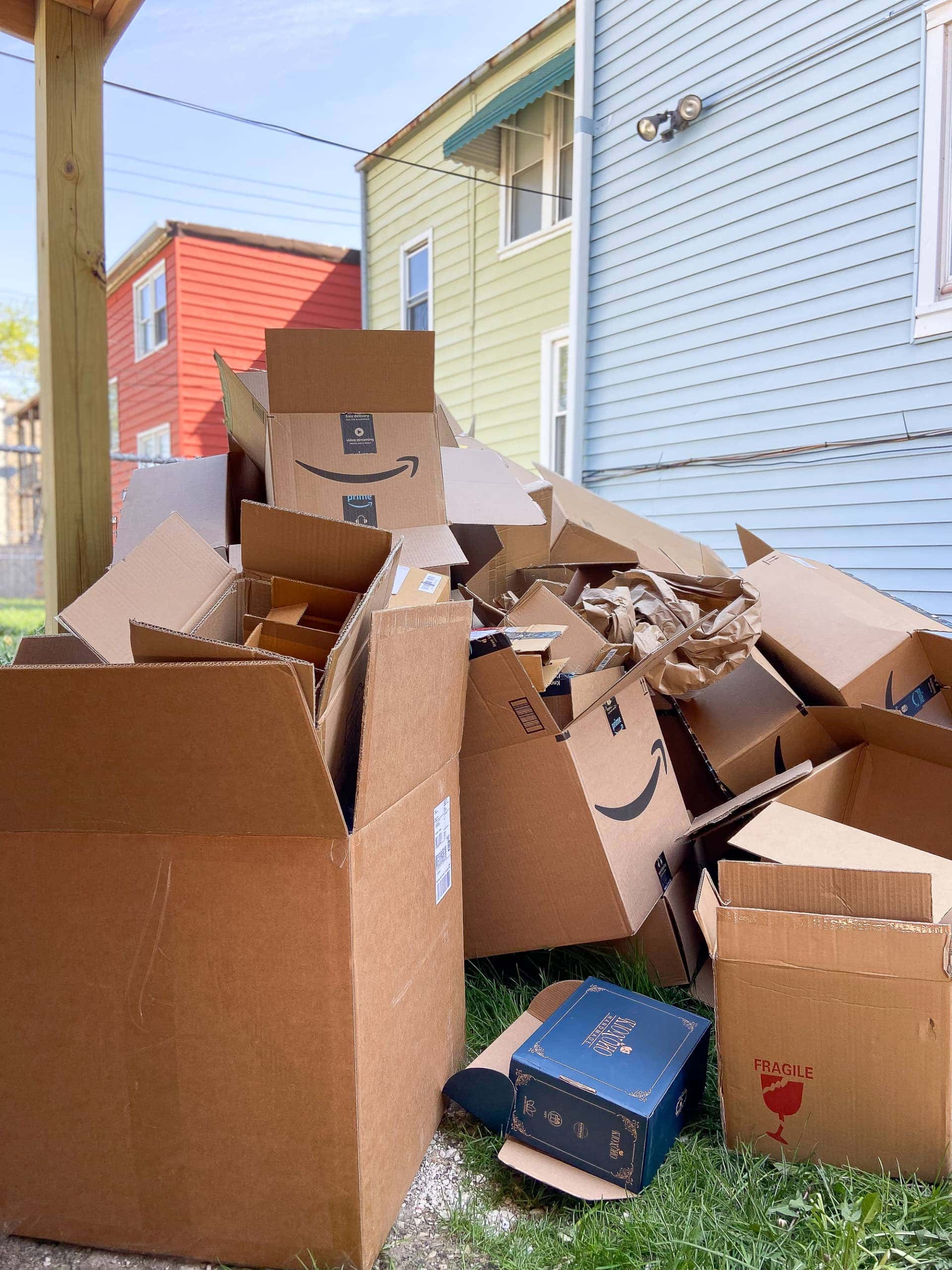 our mountain of boxes