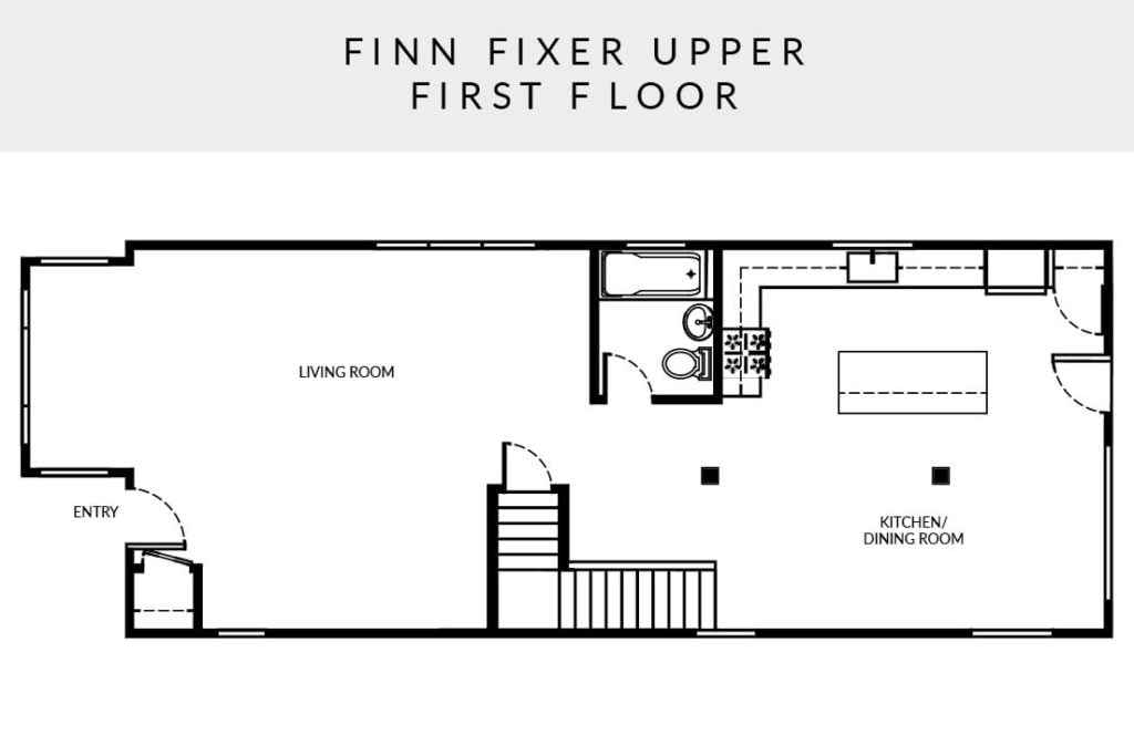 Finn Fixer Upper floor plan first floor