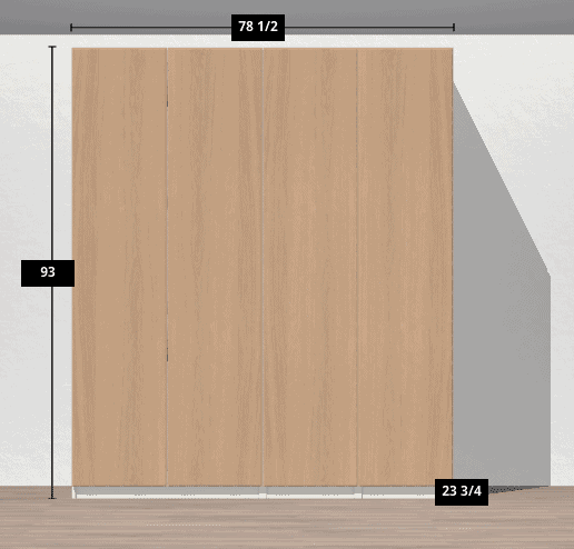 wood doors on a closet