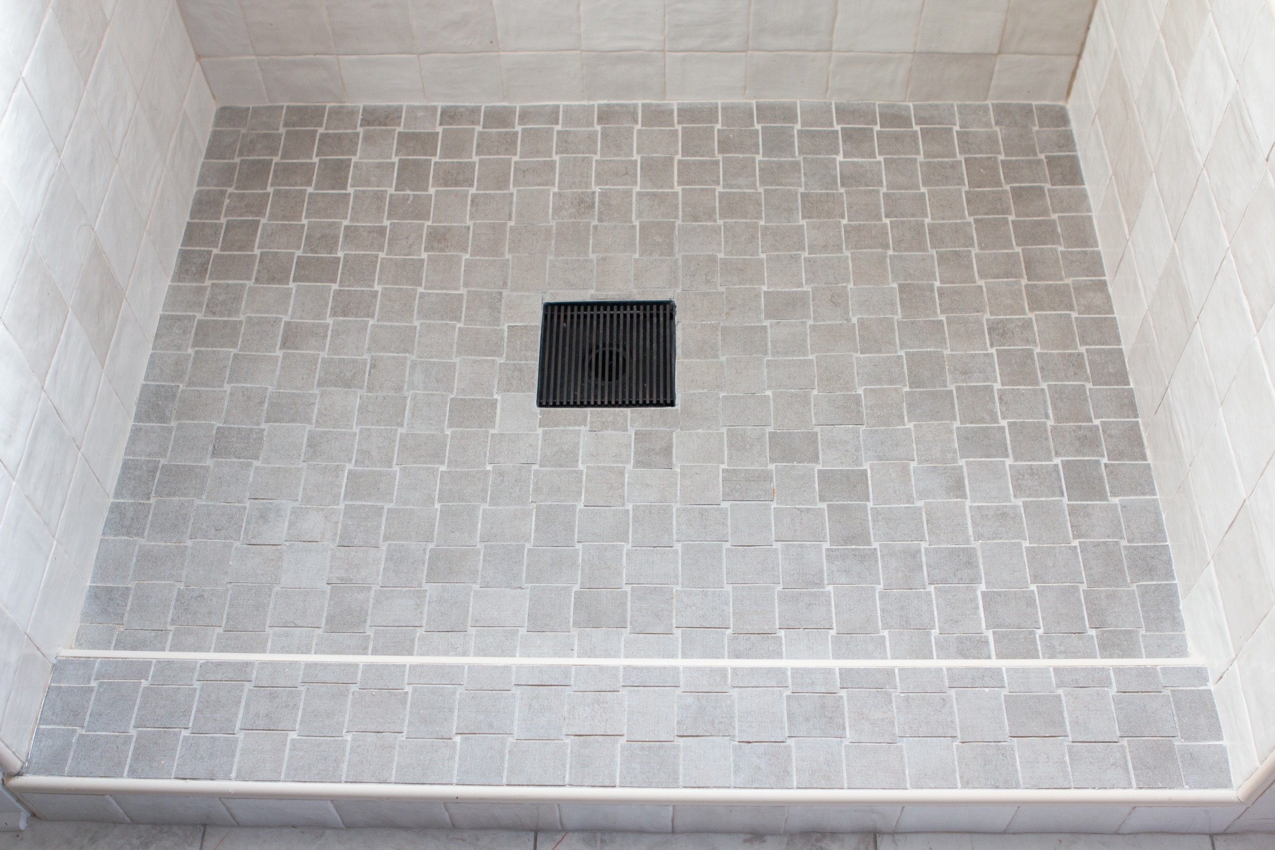 Gray mosaic floor tile