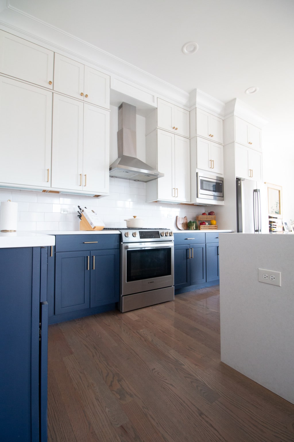 navy lower kitchen cabinets