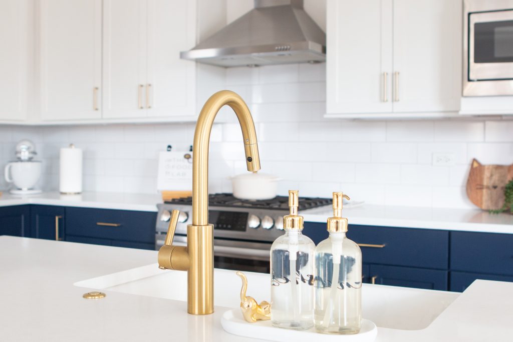 gold kitchen faucet 