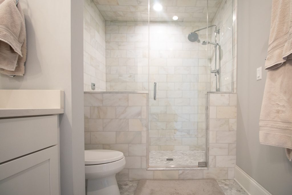 walk in condo shower