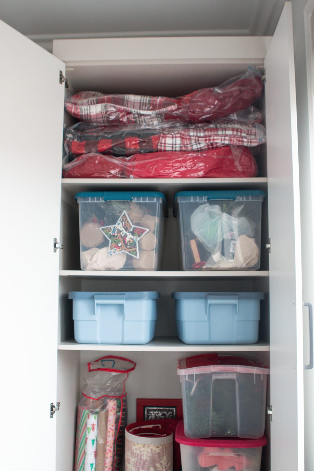 My mom's new organized built-ins in her bedroom