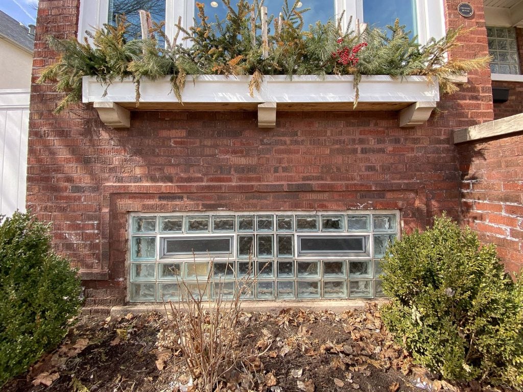 Our old glass block windows in the basement