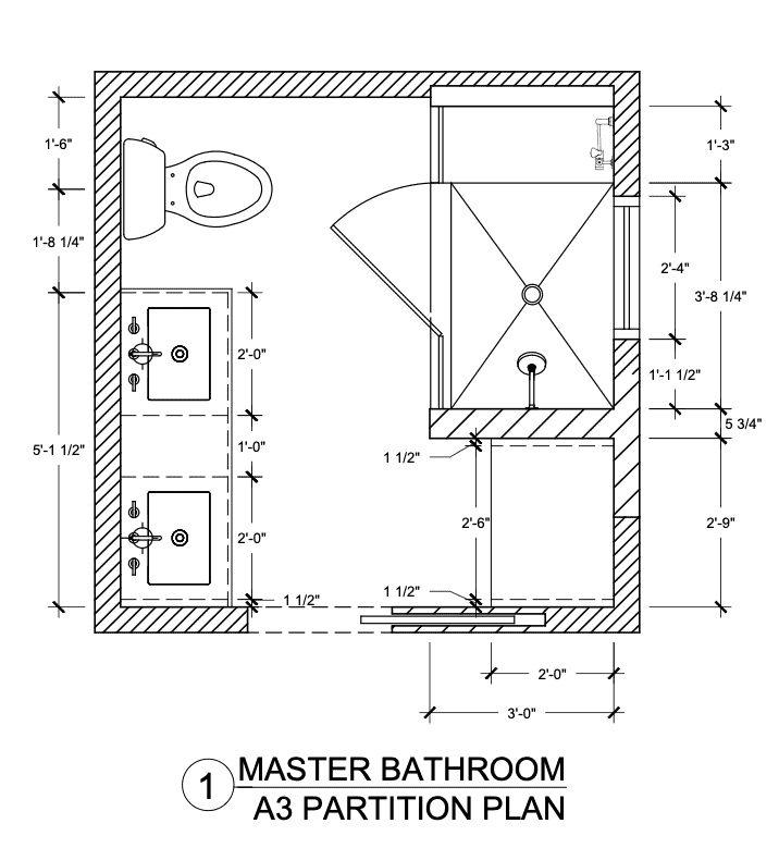 shower on far side