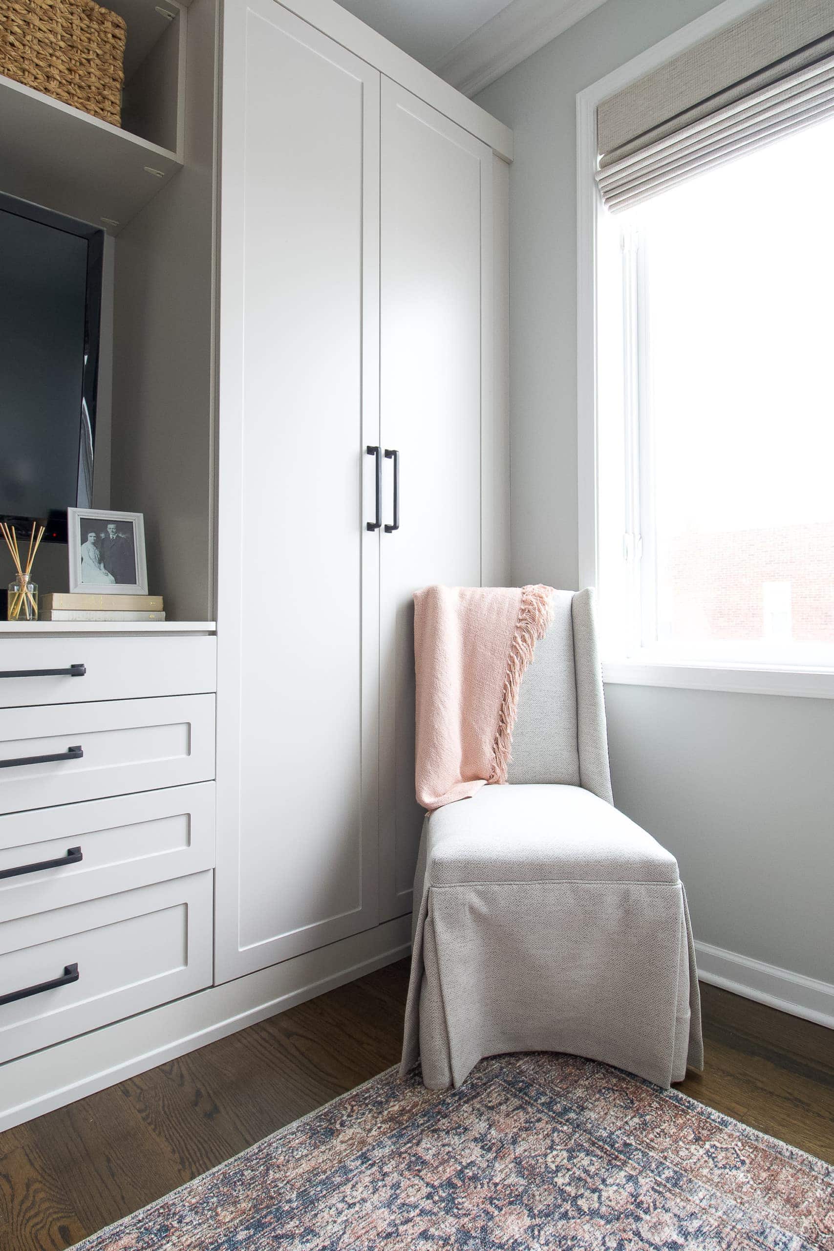 Wall of built-ins for extra storage