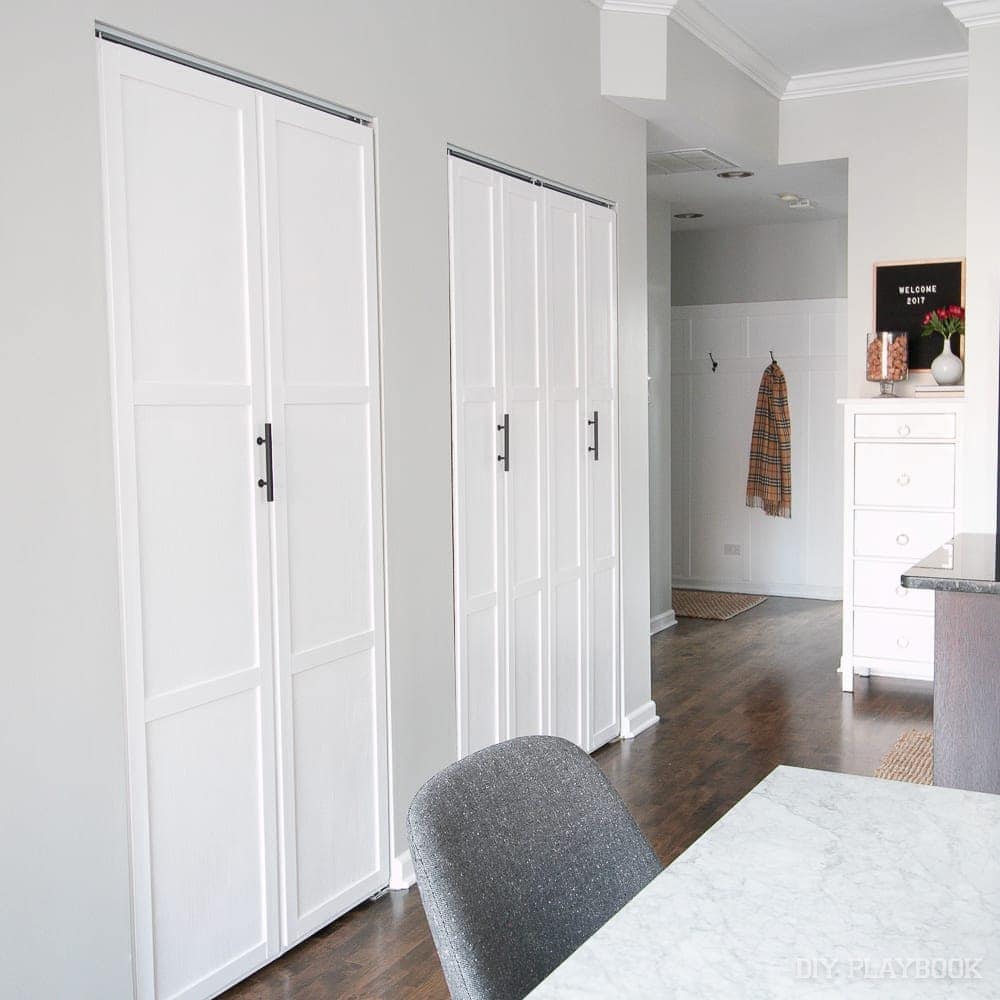 Updated bi-fold doors in the laundry room