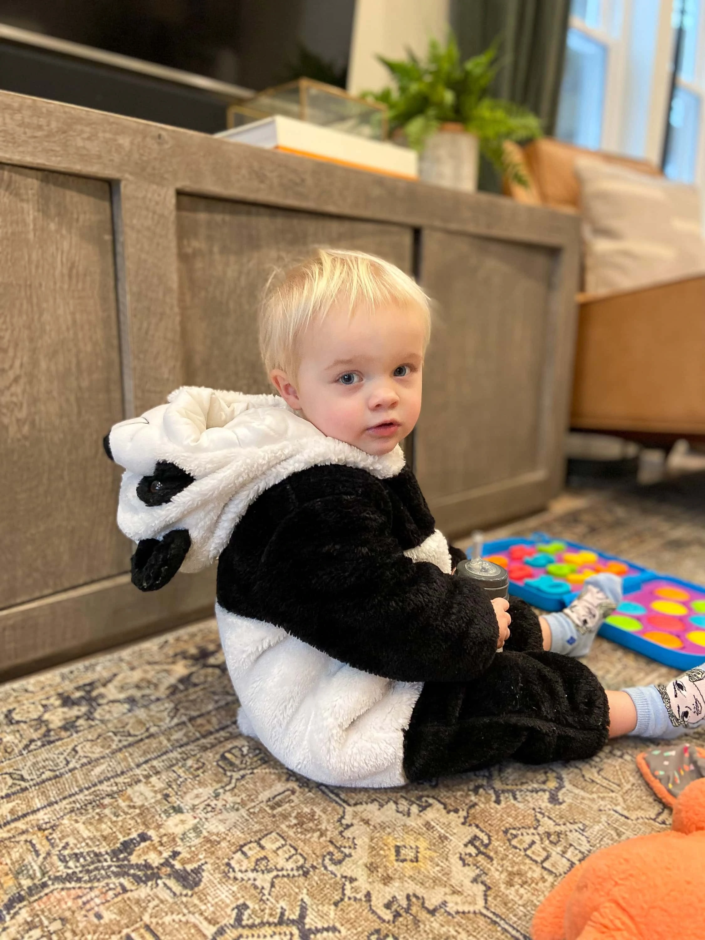 Rory insisting on wearing her Panda suit