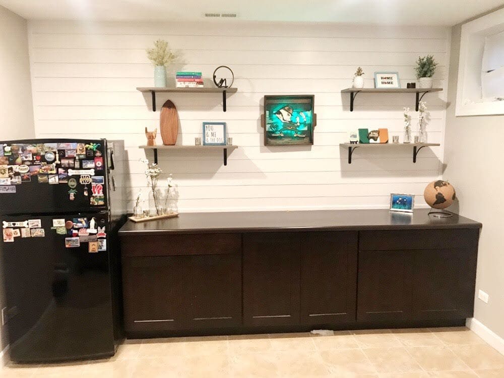 Shiplap in a bar area