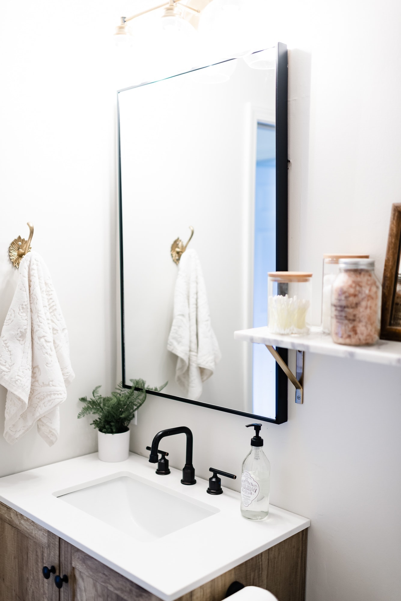 modern bathroom in a DIY condo