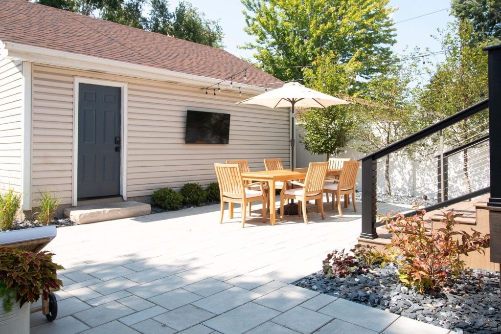 Adding stone to our back patio