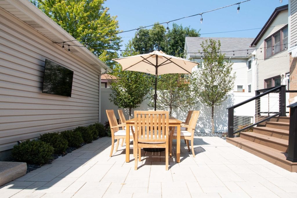 Our dining area in the backyard