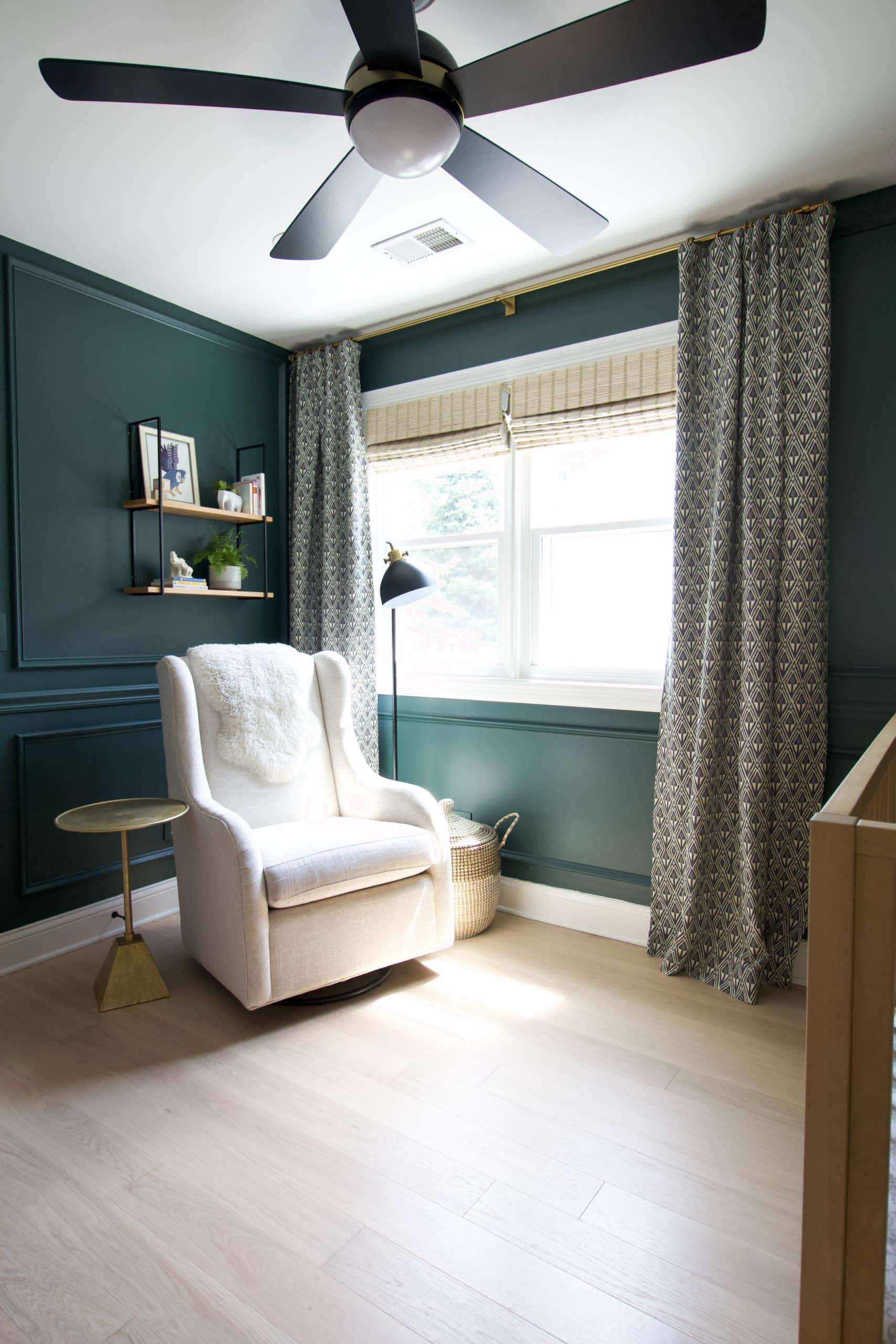 A reading nook in a nursery