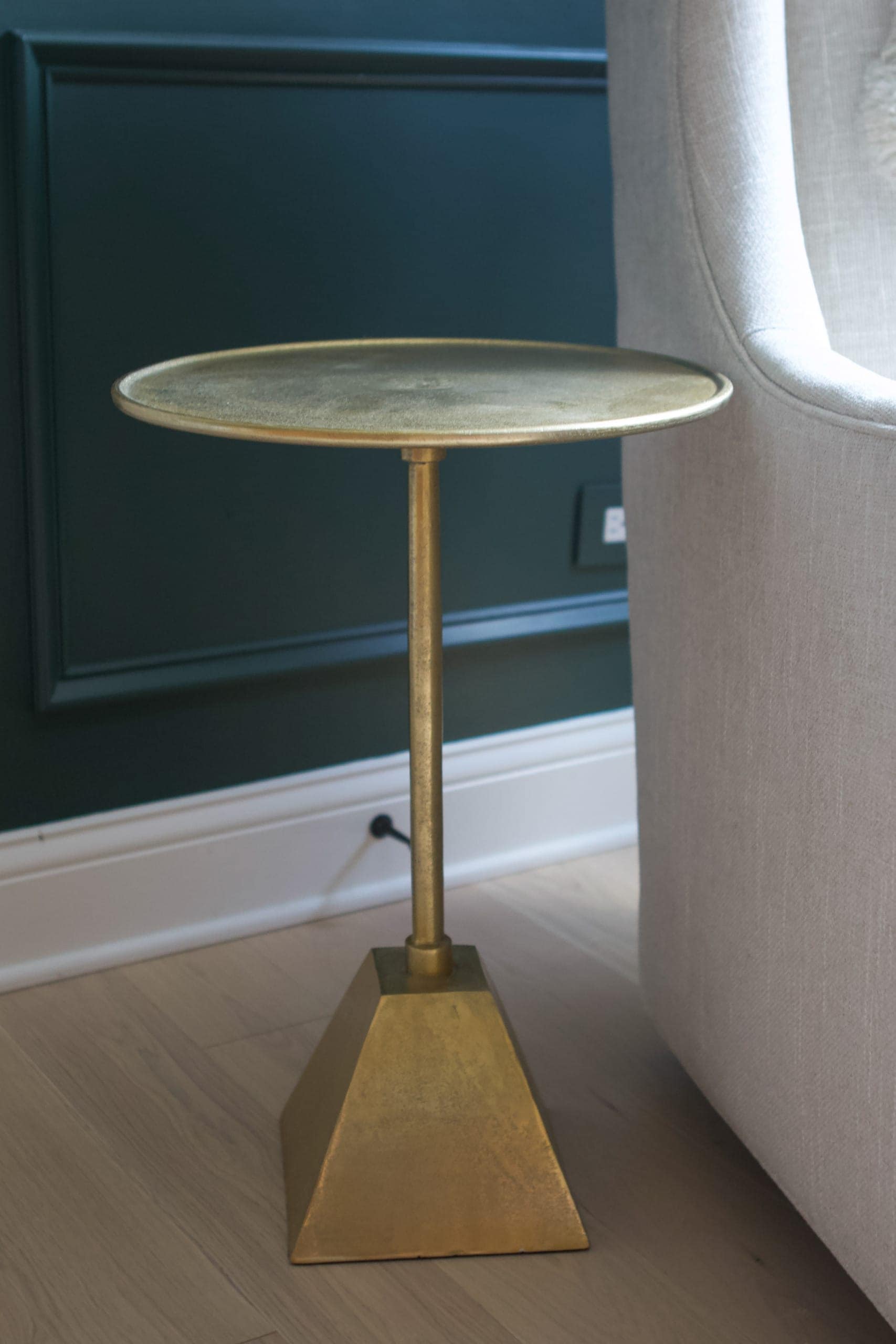 Gold side table