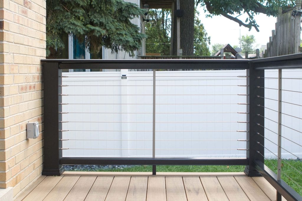 Contemporary railings from Timbertech for our deck makeover