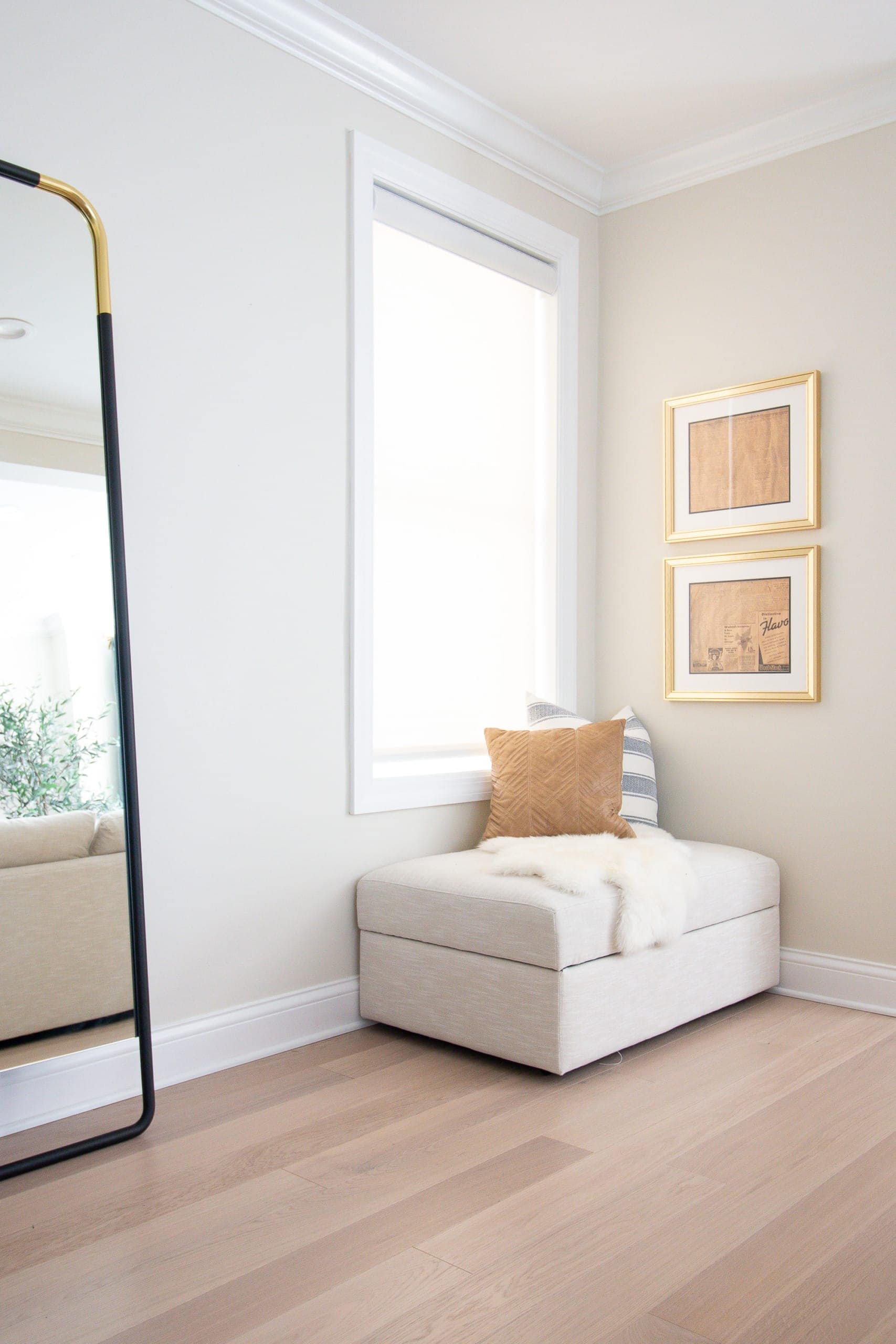 Storage ottoman in the living room