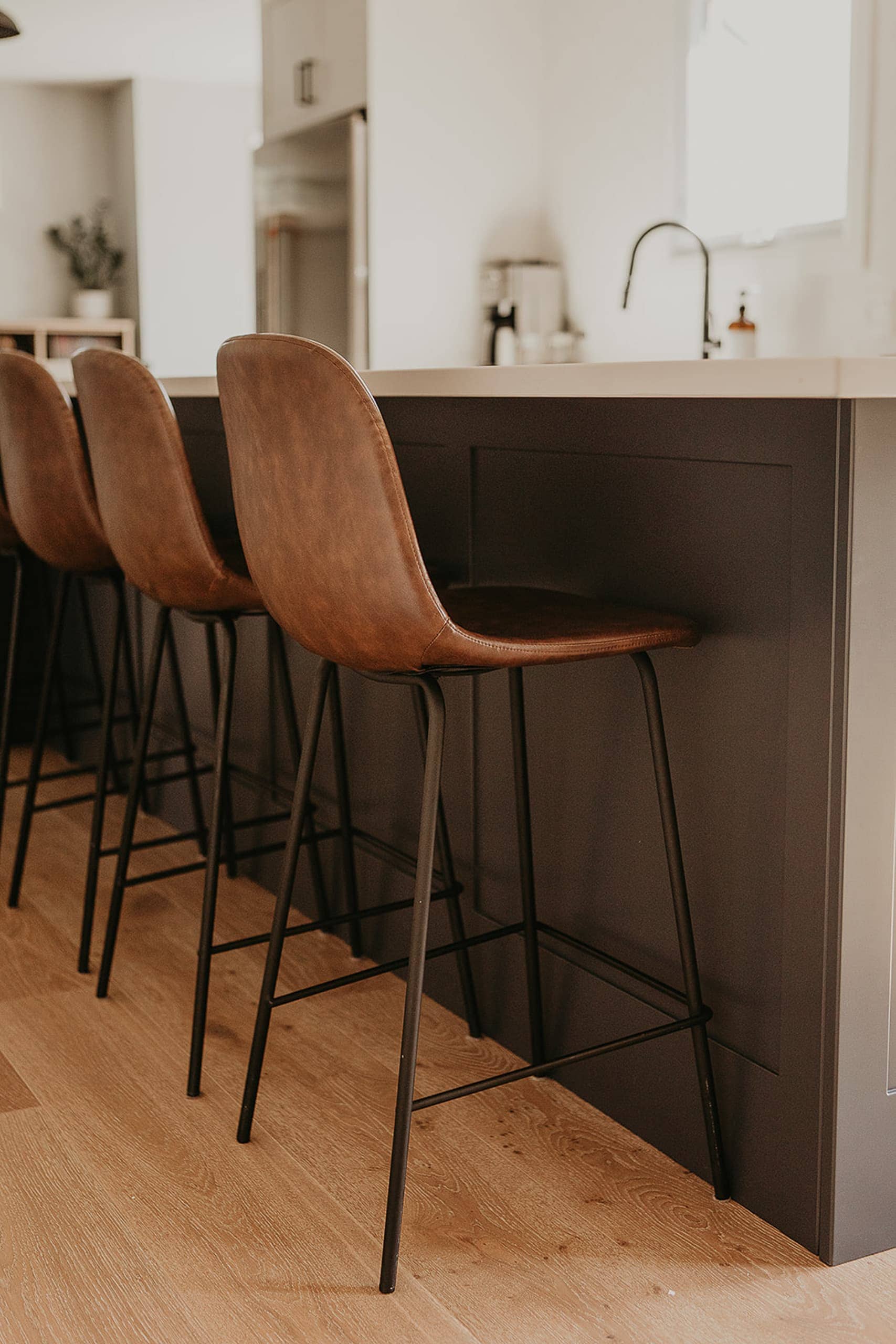 Leather bar stools