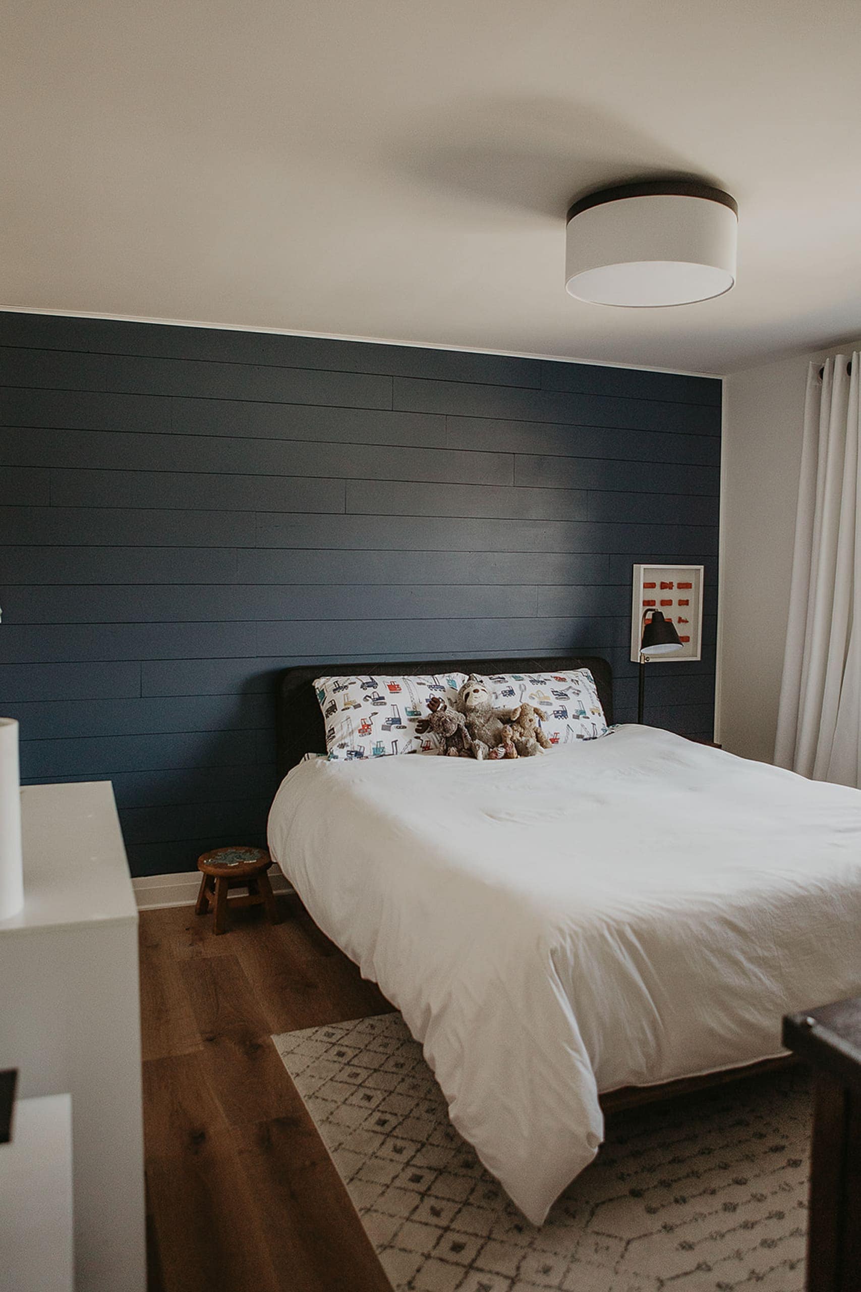 A little boy's navy bedroom